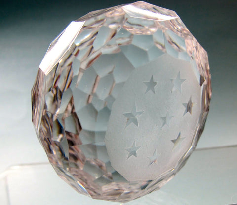 Hand cut paperweight stars - O'Rourke crystal awards & gifts abp cut glass