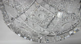 American Brilliant Period hand Cut Glass bowl ABP antique hobstar - O'Rourke crystal awards & gifts abp cut glass