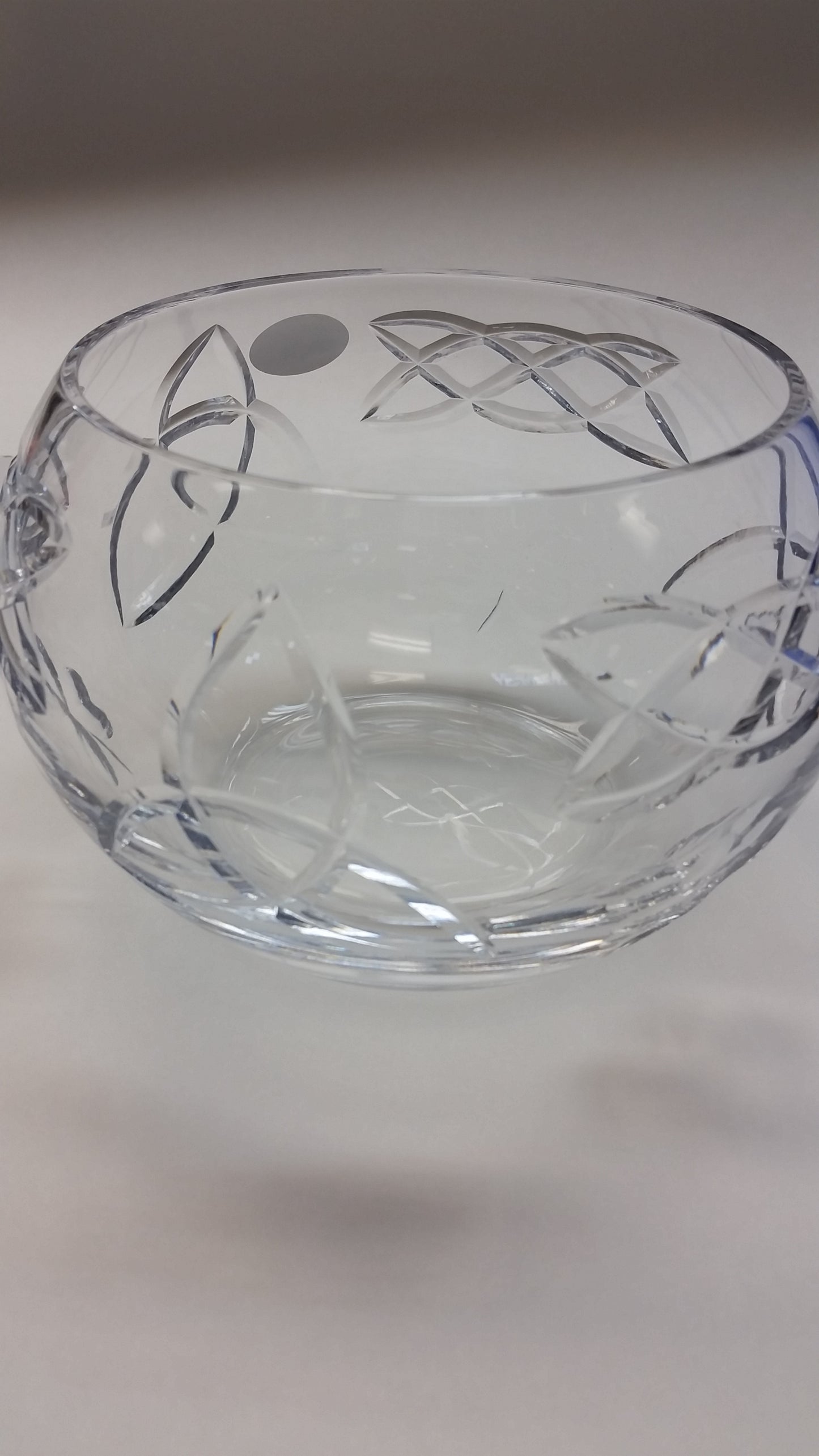 Hand cut lead crystal bowl, Celtic knot Can be customized ,glass, Shamrocks - O'Rourke crystal awards & gifts abp cut glass