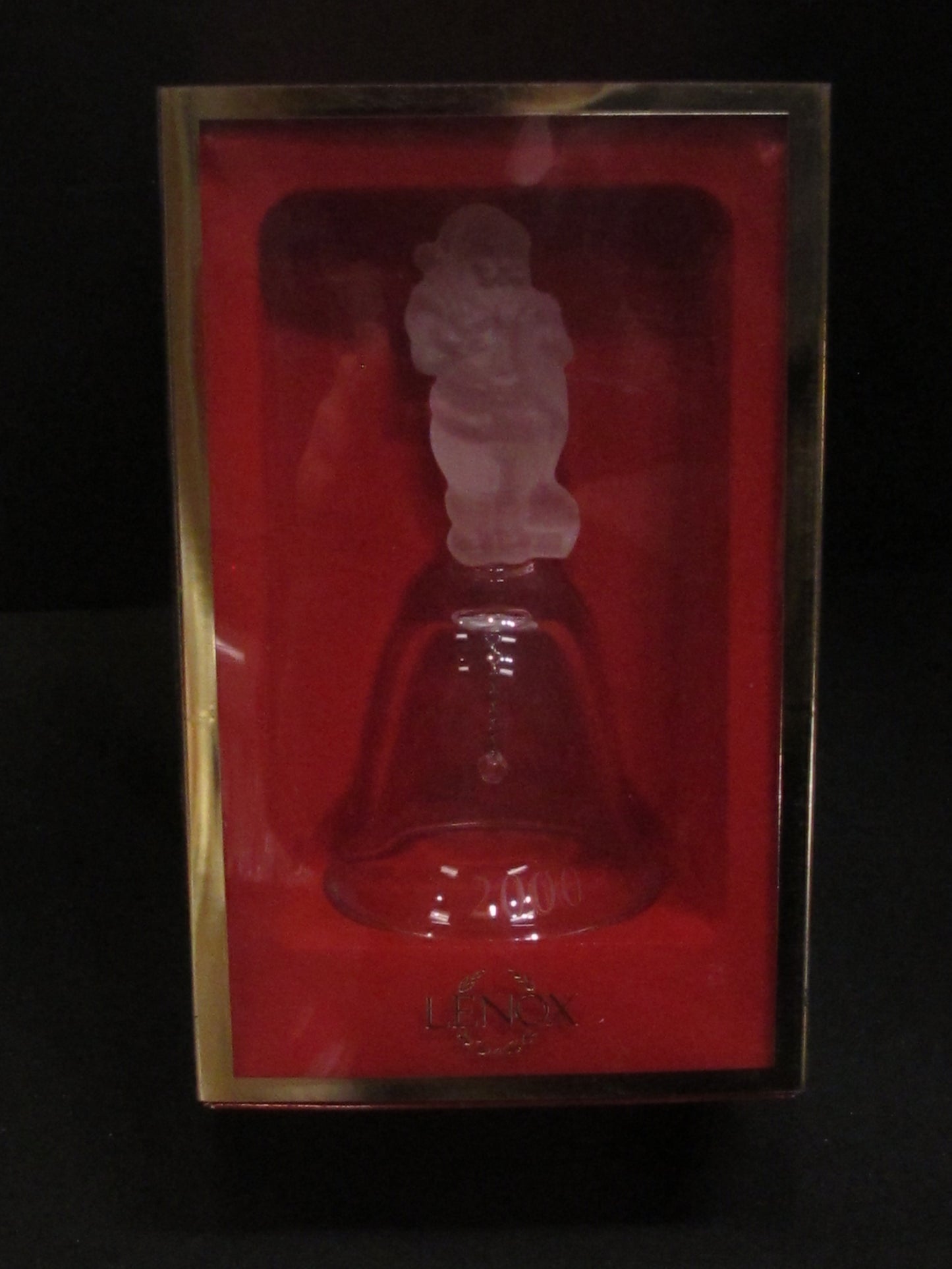 Lenox Crystal Santas list bell 2000 Made in Czech republic