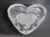 Hand Cut 24% lead crystal heart Paperweight signed Peter ORourke