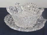 Antique Hand Cut glass Mayonnaise bowl ABP 5223