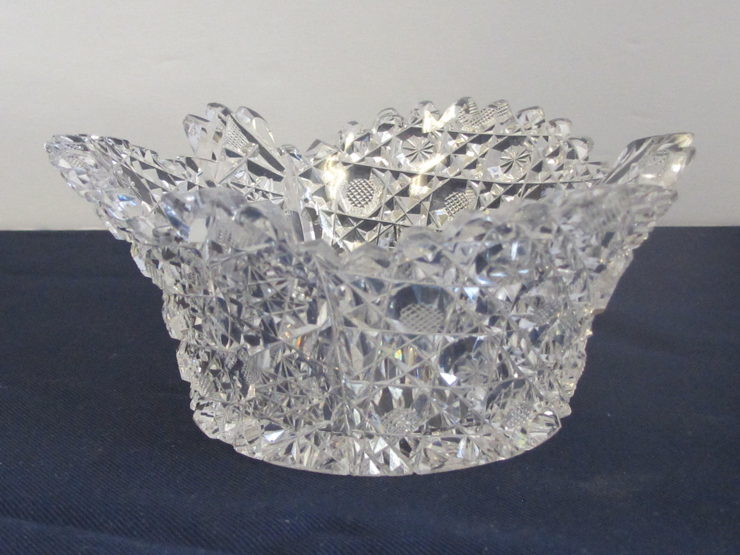 Antique Hand Cut glass Mayonnaise bowl ABP 5223