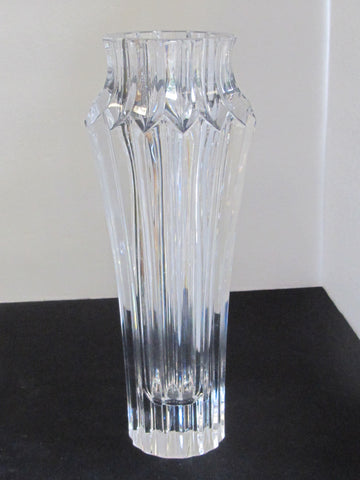 Pressed glass vase Heavy