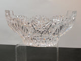 ABP cut glass handle ice tub Antique crystal Made in USA