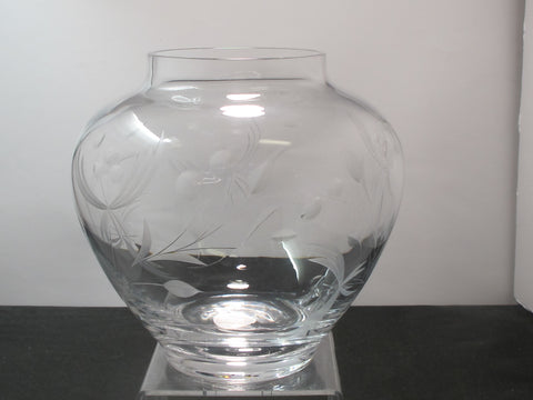 Cut Glass Crystantenum vase Lenox USA crystal Signed