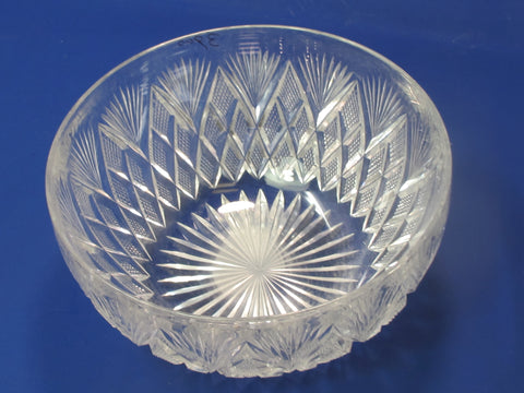 Antique Cut Glass finger bowl American Brilliant period, ABP mouth blown