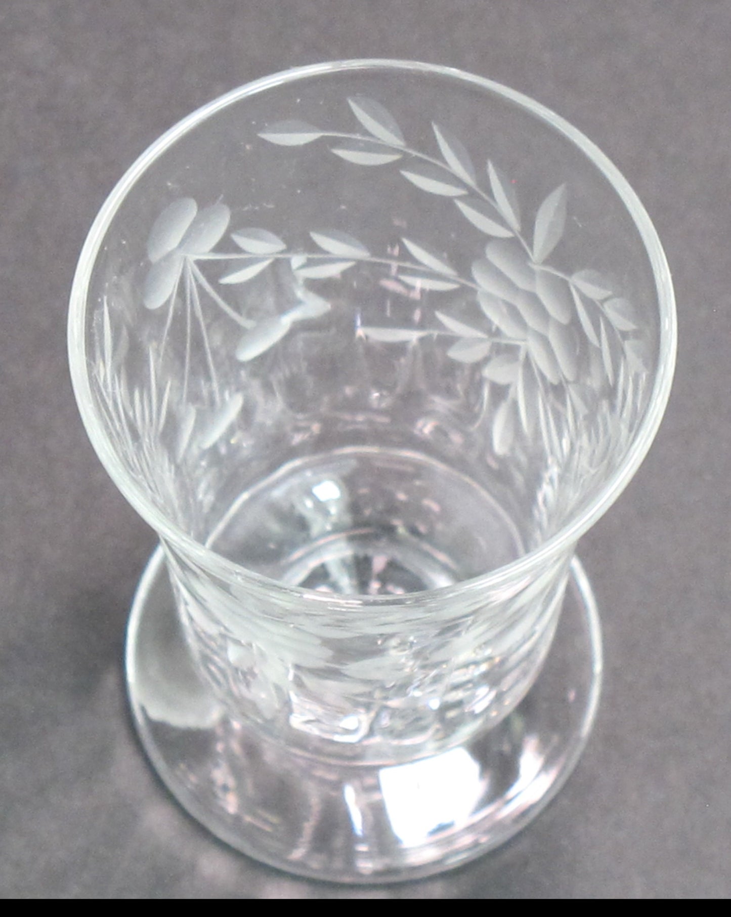 Hand cut cordial glass Seneca? 1960's
