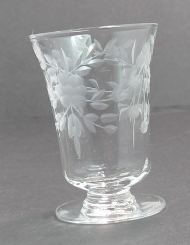 Hand cut cordial glass Seneca? 1960's