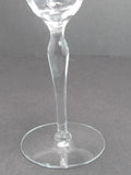 Hand cut glass stem water glass Seneca? 1960's