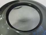 Charcoal glass dimple flower vase vintage lin