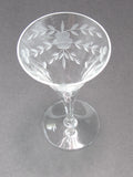 Hand cut Sherry clear glassware Seneca? 1960's