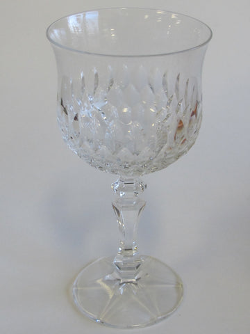 Cut glass goblet stemware bell shape