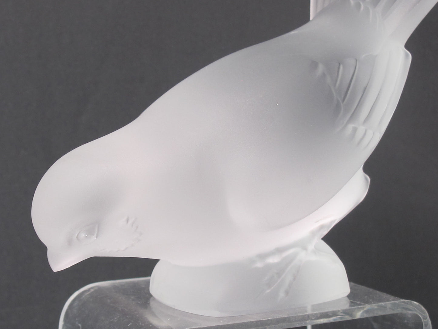 Signed Lalique Frosted Bird