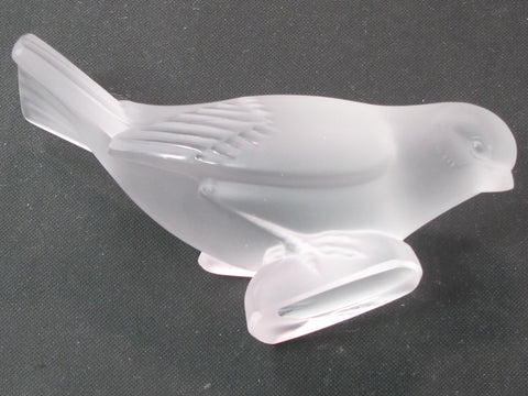 Signed Lalique Frosted Bird