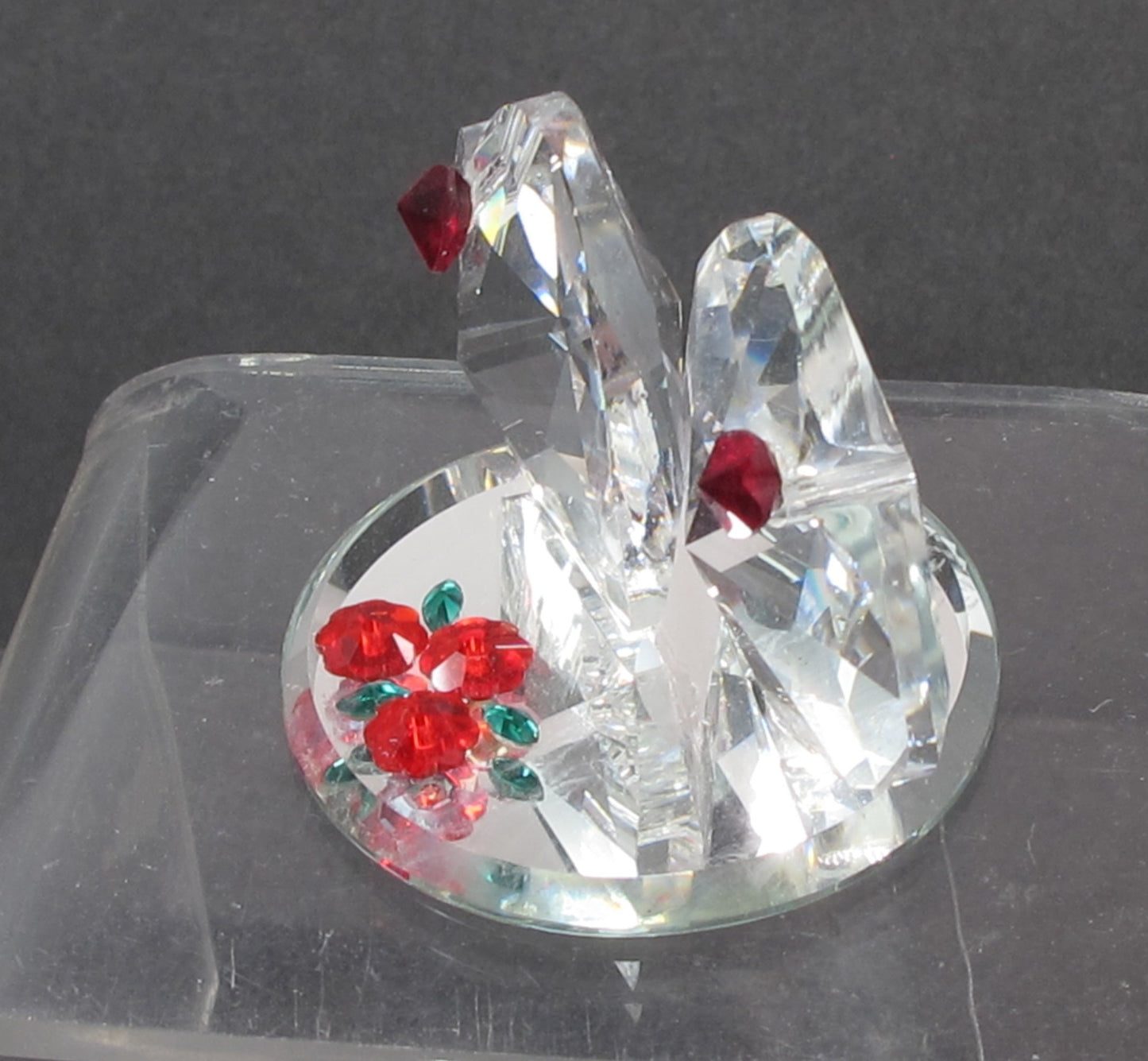 Double glass Hearts  red on mirror Valentine gift