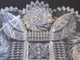 Signed Fry CUT GLASS dish Orient