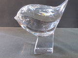 Signed Baccarat glass bird