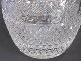 Hand Cut glass cookie jar with lid