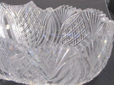ABP Crystal Cut Glass Leaf Bowl modified