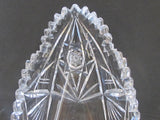 Signed Elite Crystal Cut Glass celery Blown blank Antique 523