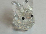 Swarovski mini rabbit crystal signed