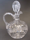Hand Cut Glass oval Decanter 5210