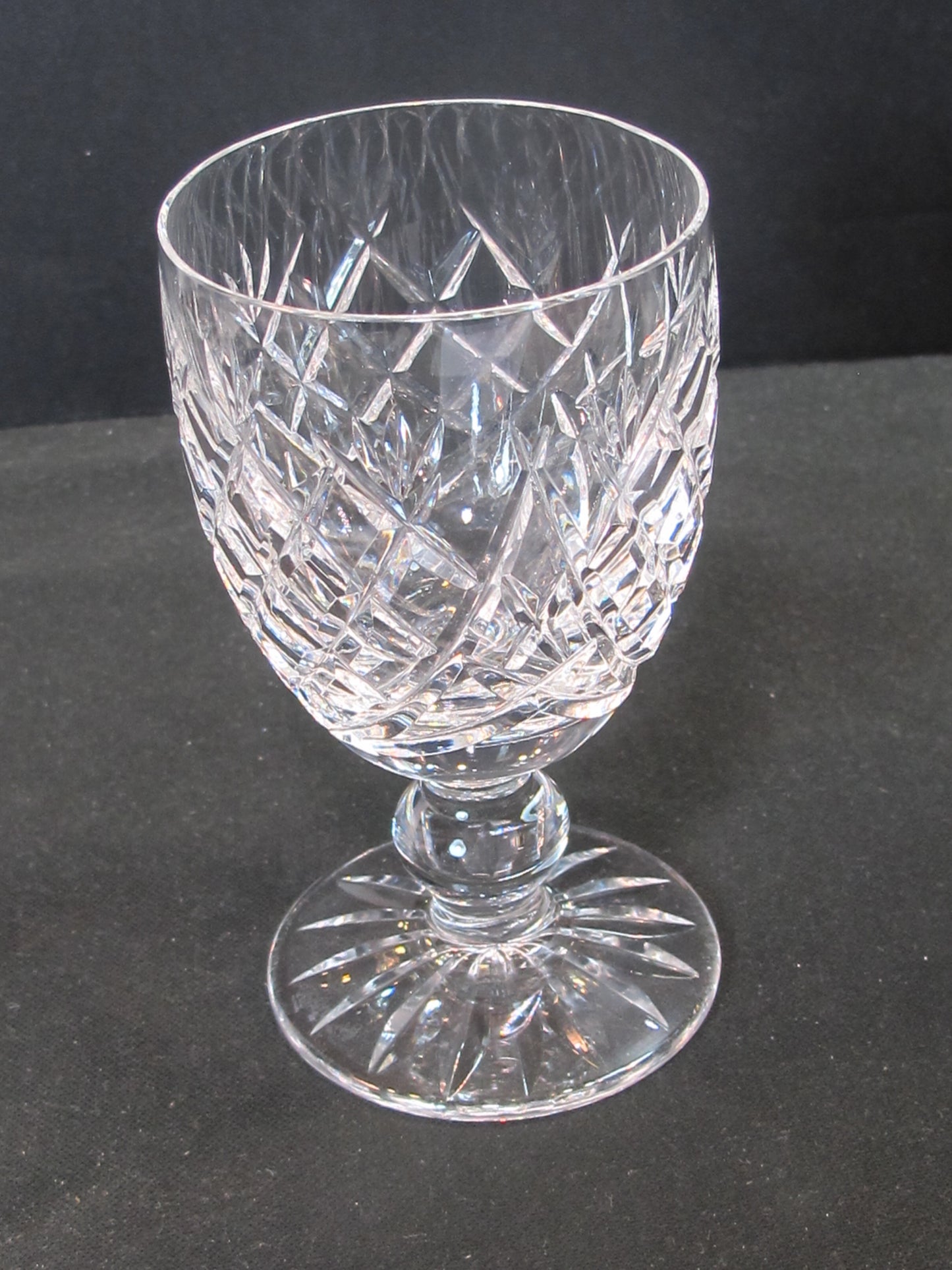 Signed Waterford CUT GLASS Donegal claret crystal Ireland