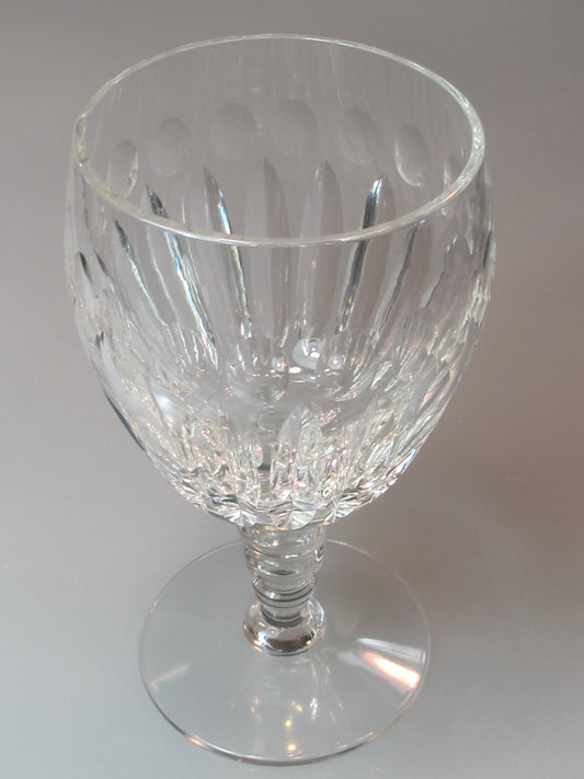 Cut Glass water goblet Antique Signed Hawkes