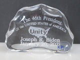 Biden 46th Unity Limited edition CRYSTAL PAPERWEIGHT made in USA