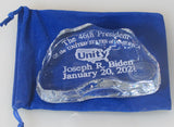 Biden 46th Unity Limited edition CRYSTAL PAPERWEIGHT made in USA