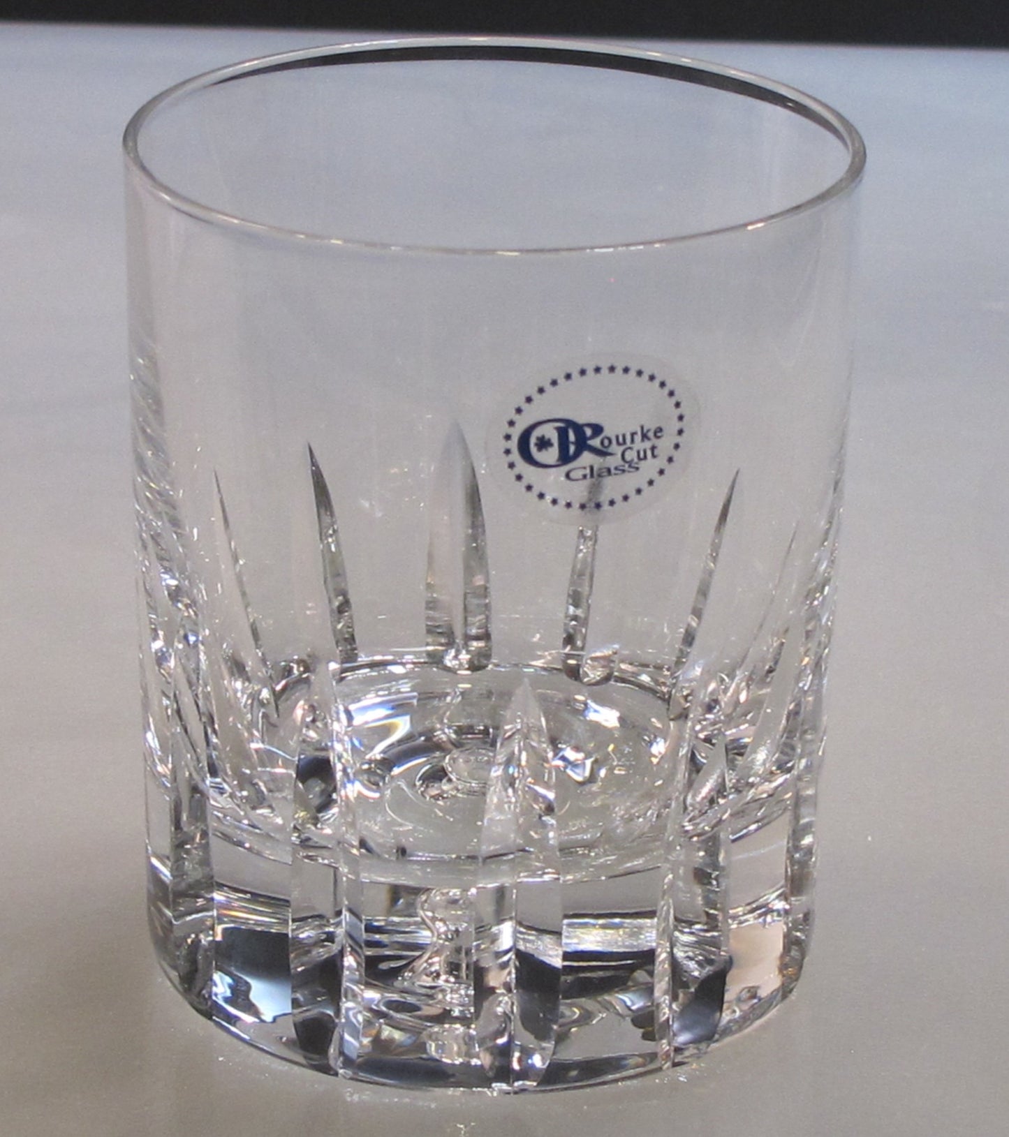 Hand cut DOR whiskey glass Double on the rocks ORourke