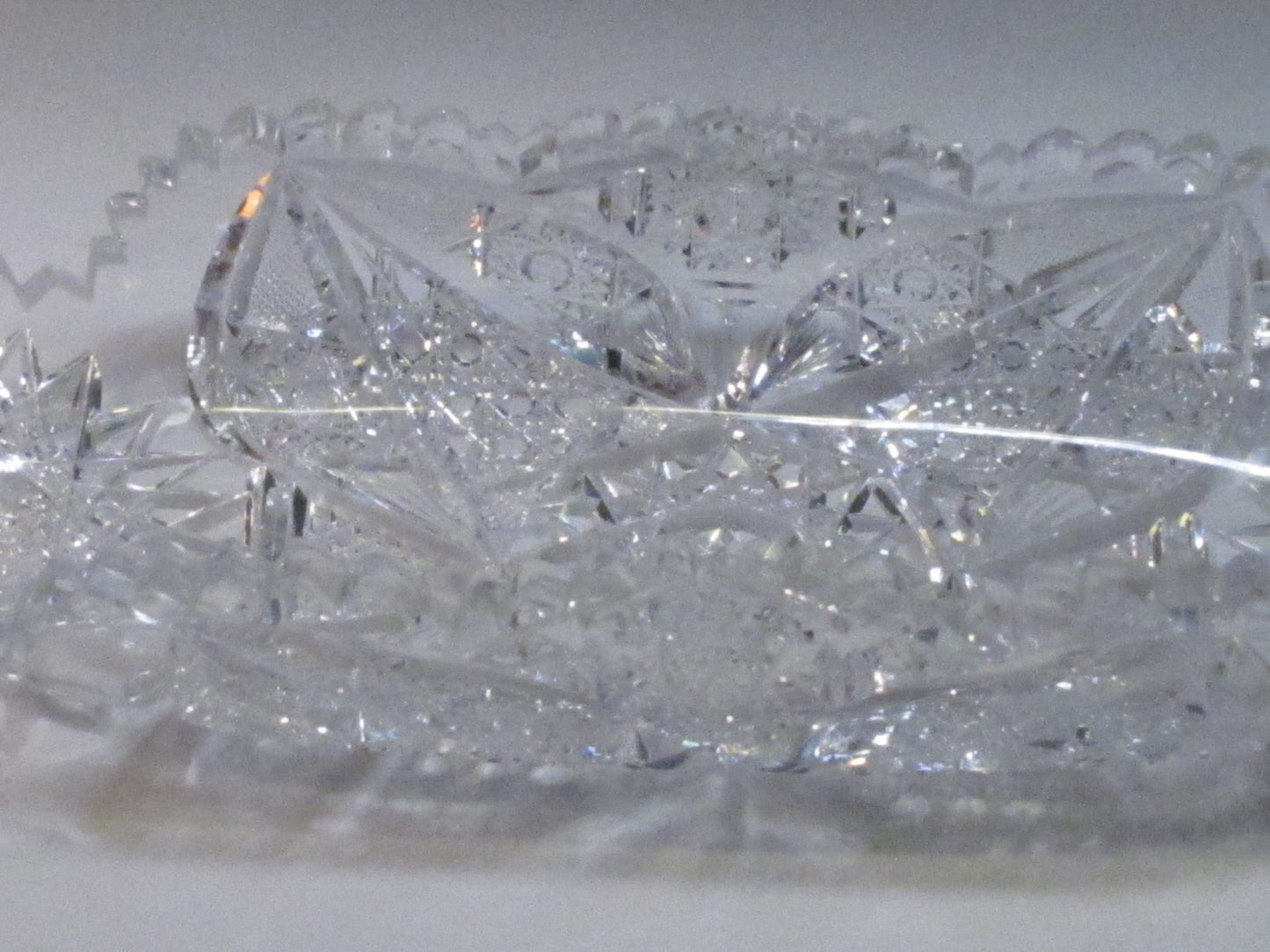 ABP Crystal Cut Glass celery hobstar Sharp