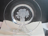 large Liberty tree glass tray etched