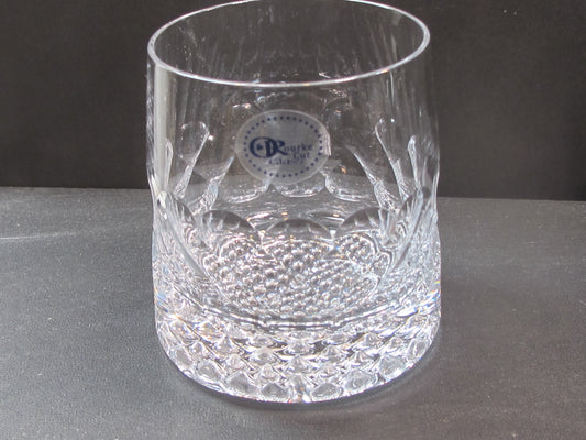 Hand cut DOR whiskey glass Double on the rocks ORourke Honeycomb