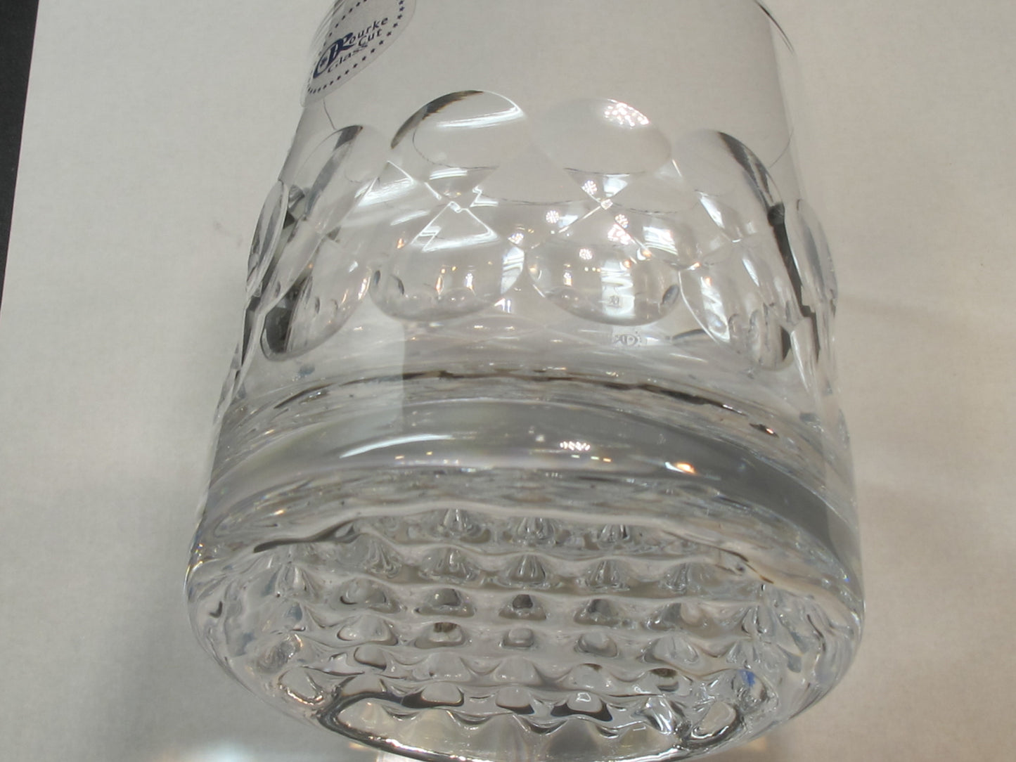 Hand cut DOR whiskey glass Double on the rocks ORourke Honeycomb
