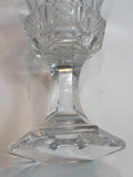 Cut glass wine stemware Hand cut Super piece