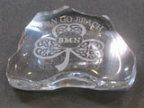 Celtic shamrock pattern paperweight, 24% lead crystal Peace