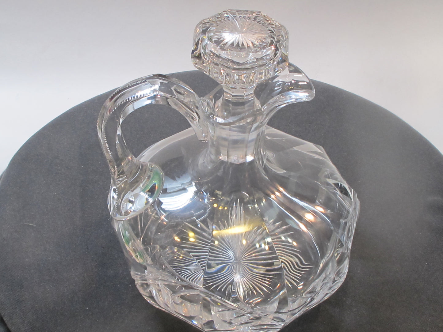 Signed Hawkes ABP decanter American Brilliant Period hand Cut Glass