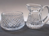 Signed Waterford crystal sugar and creamer