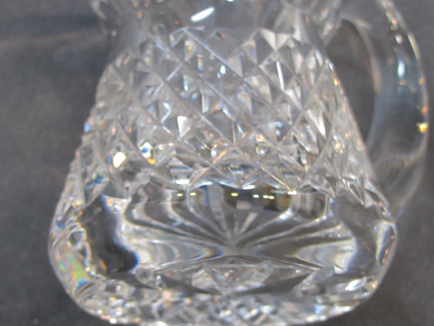 Signed Waterford crystal sugar and creamer