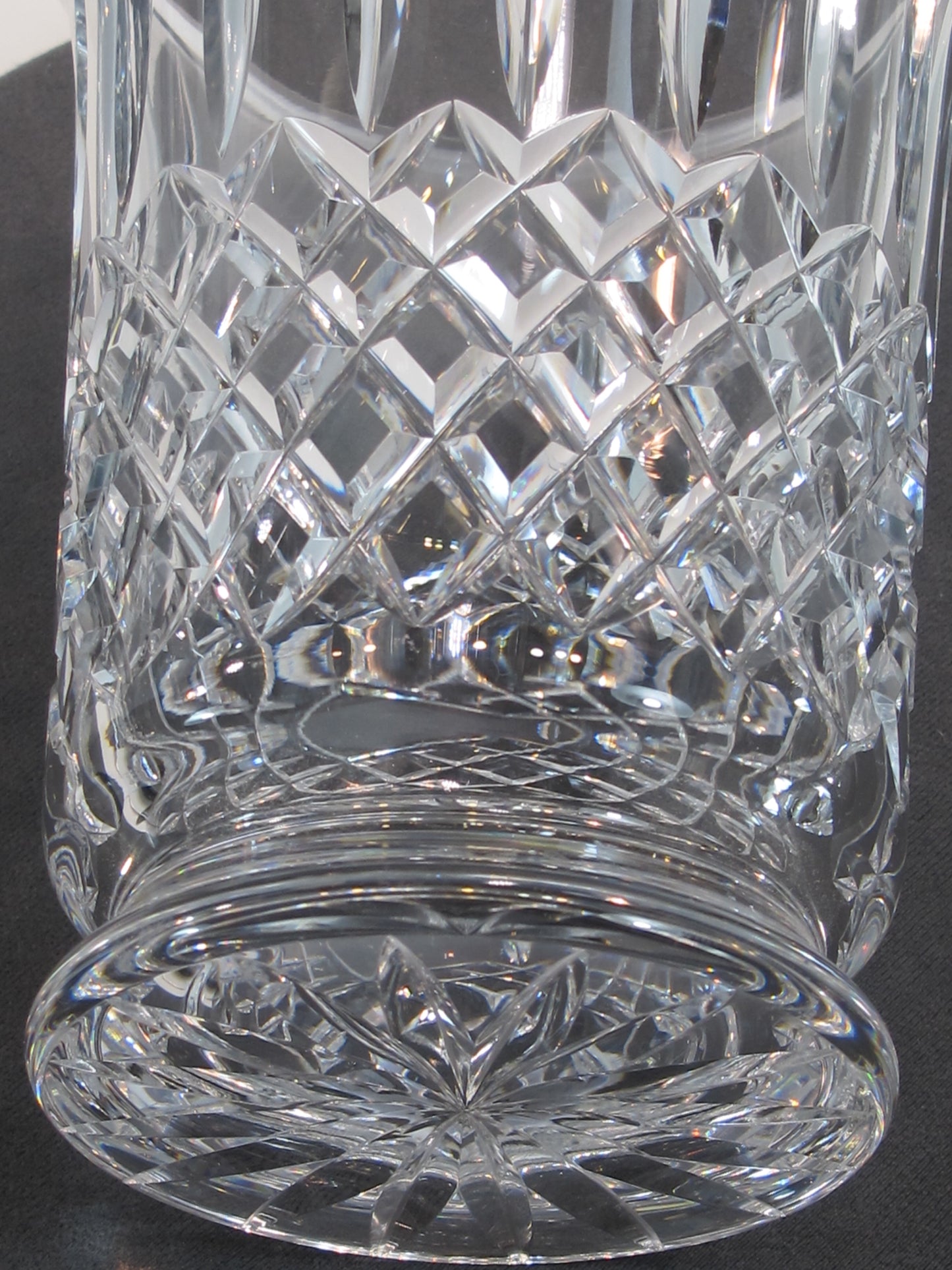 Hand Cut 24% lead crystal vase with space for etching  Award