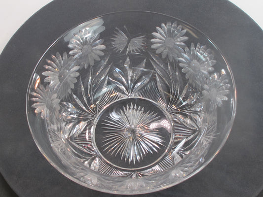 ABP cut glass bowl Pairpoint BUTTERFLY  daisey ANTIQUE
