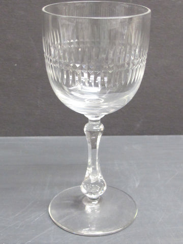 Cut glass wine stemware