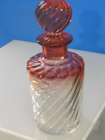 Baccarat Cranberry swirl perfume bottle