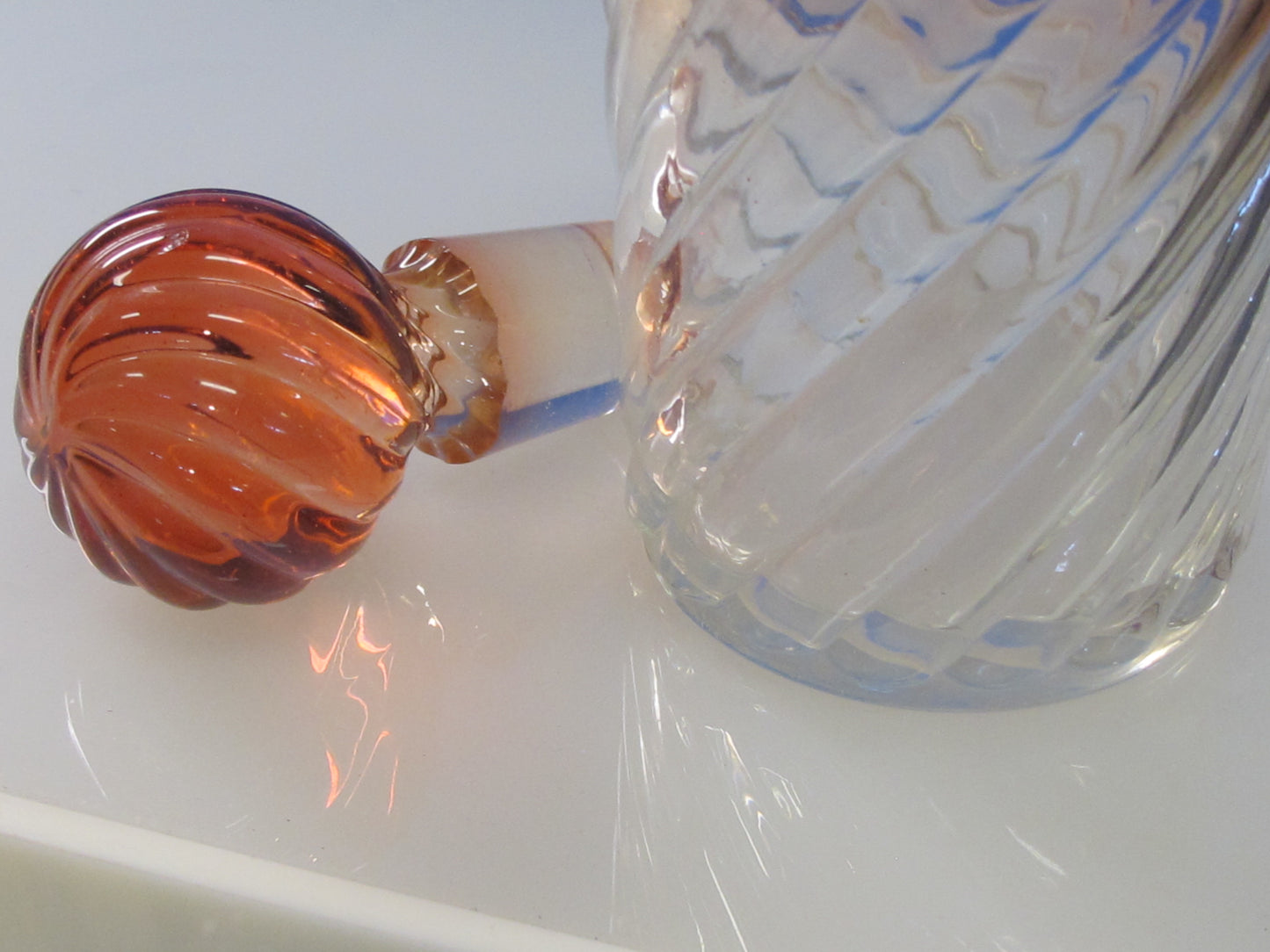 Baccarat Cranberry swirl perfume bottle