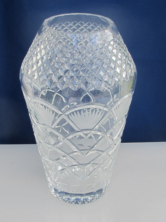 Hand Cut 24% lead crystal vase