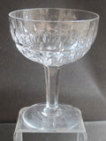 Signed Hand Cut Glass saucer champagne English Clifton Stuart