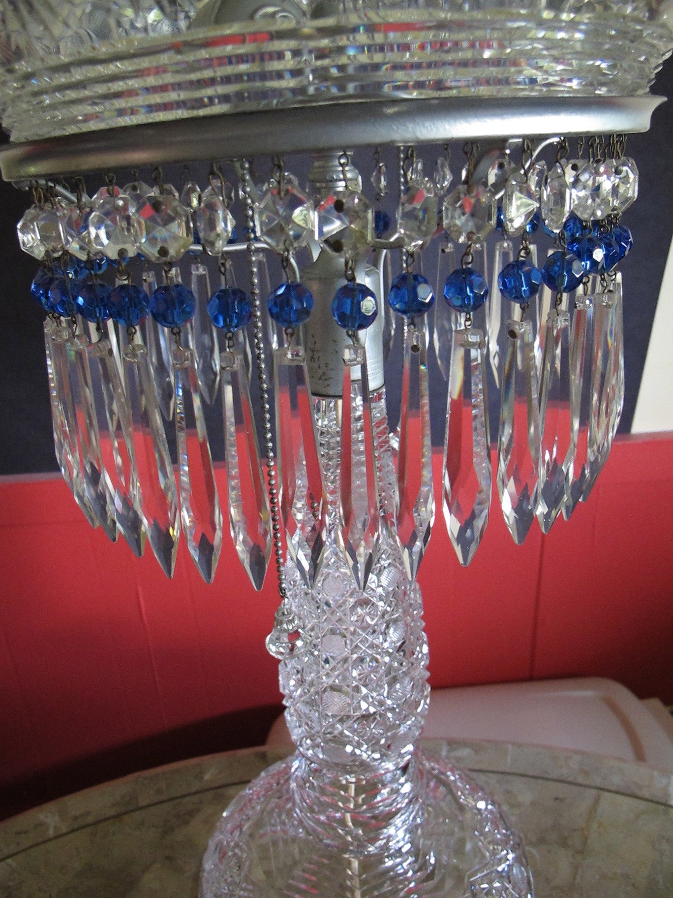 Cut Glass 22" crystal lamp 2 part Antique ABP - O'Rourke crystal awards & gifts abp cut glass