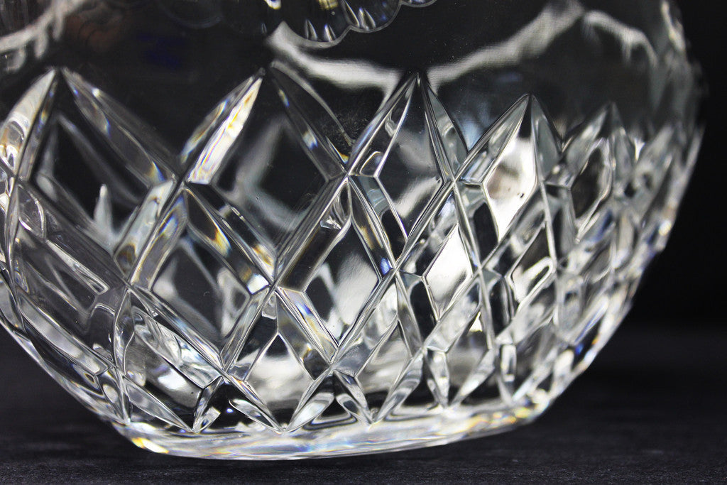 Crystal Large Hand Cut Flower Basket - O'Rourke crystal awards & gifts abp cut glass